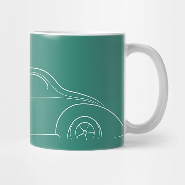 1940 Ford Deluxe Coupe - Profile Stencil, white by mal_photography
